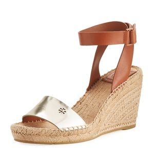 Tory Burch Espadrille wedges size 8. Worn once.